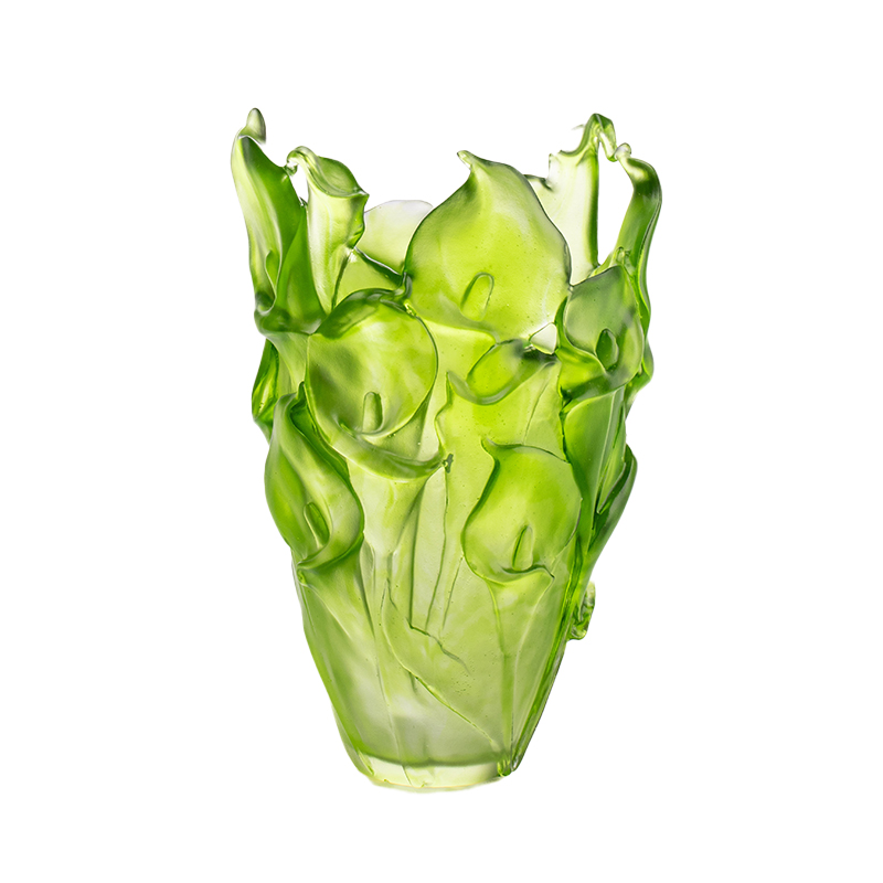 Vase en verre moulé à la cire pour les arrangements floraux du salon, porte-fleurs artistique en verre de cristal, ornement décoratif pour la maison, la table à manger, le lys Calla