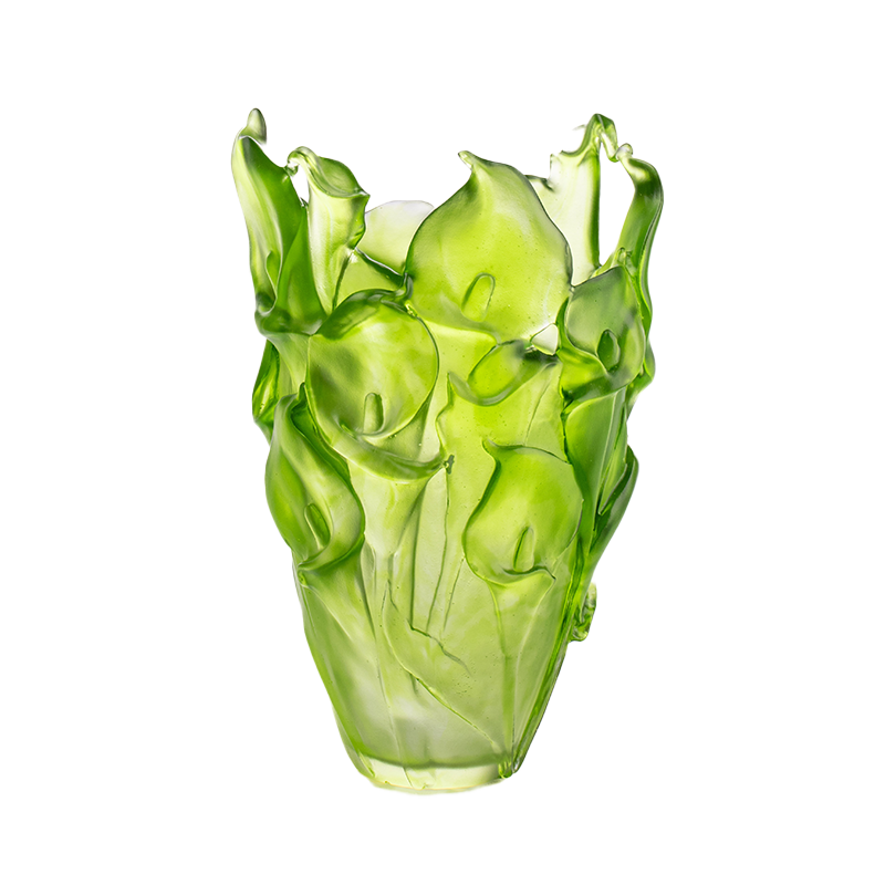Vase en verre moulé à la cire pour les arrangements floraux du salon, porte-fleurs artistique en verre de cristal, ornement décoratif pour la maison, la table à manger, le lys Calla