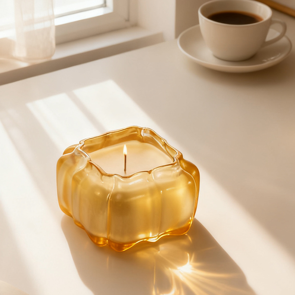 Bougeoirs en verre de cristal pour la décoration de la chambre