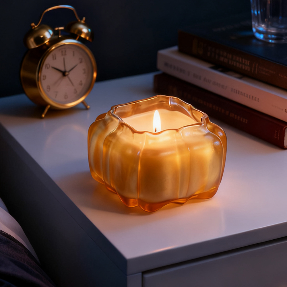 Bougeoirs en verre de cristal pour la décoration de la chambre