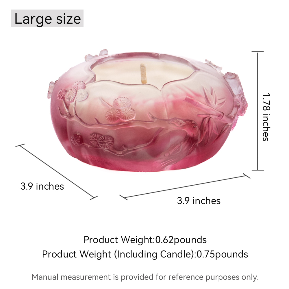 Bougeoirs et lampes d'ambiance en verre de cristal coloré