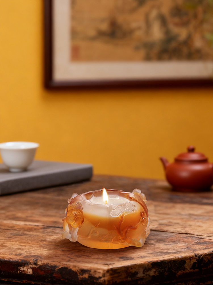 Bougeoirs et lampes d'ambiance en verre de cristal coloré