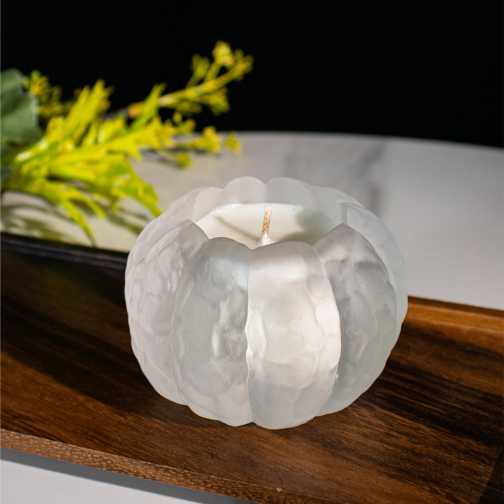 Bougeoir en verre de cristal – Lampe d'ambiance en forme de petite citrouille pour décoration d'intérieur [Cendrillon]