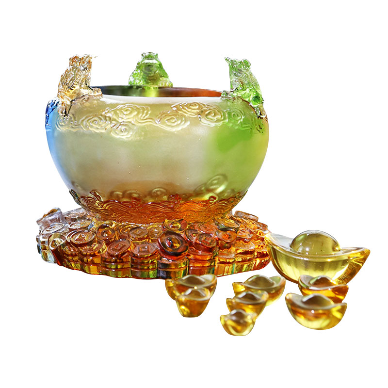 Bol Trésor en Verre Cristal en Forme de Cornemuse