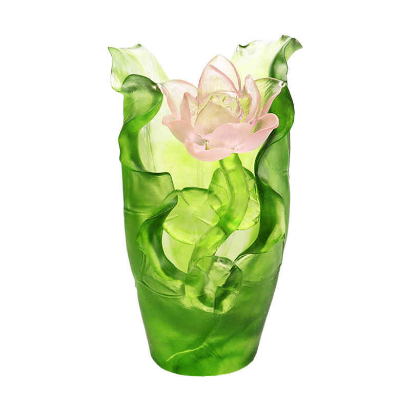 Ensemble de vase en verre en verre en verre de décoration de couloir de la série Lotus