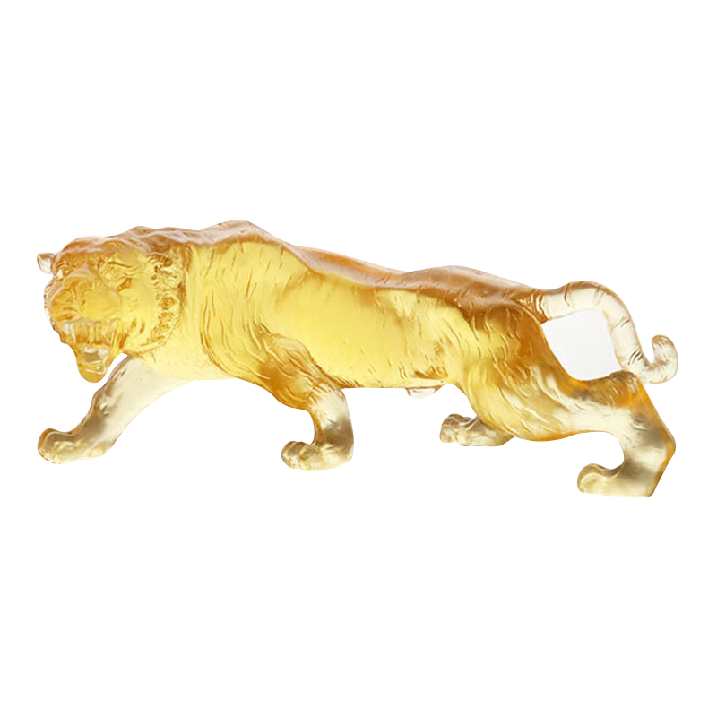 Ornements de tigre de glaçure de couleur dorée