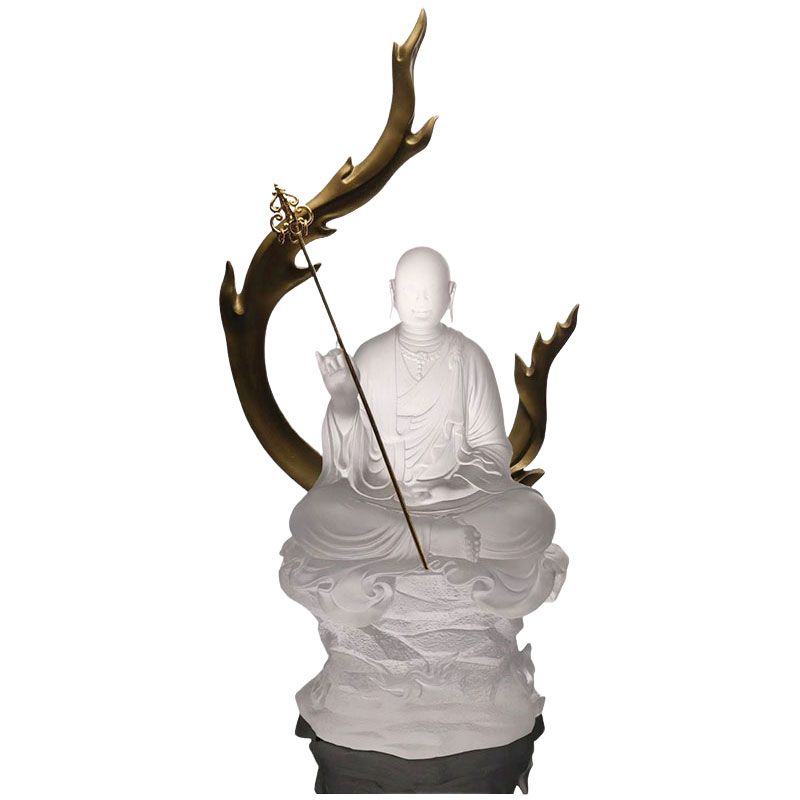 Statue en verre du Bodhisattva Kṣitigarbha
