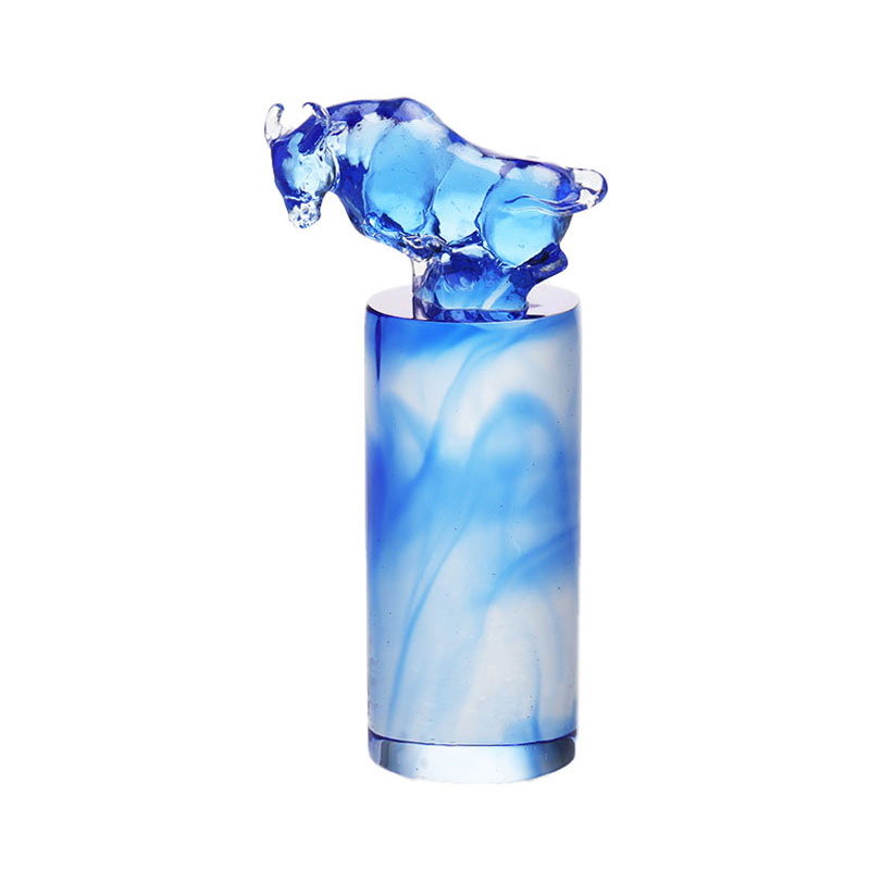 Tampon de joint de verre cristallin de bœuf de zodiaque chinois