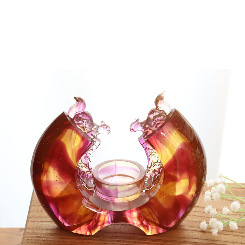 Chandelle de glaçure de couleur violette