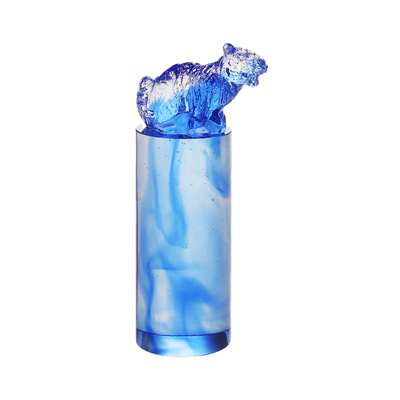 Tampon de joint de verre cristallin de tigre de zodiaque chinois