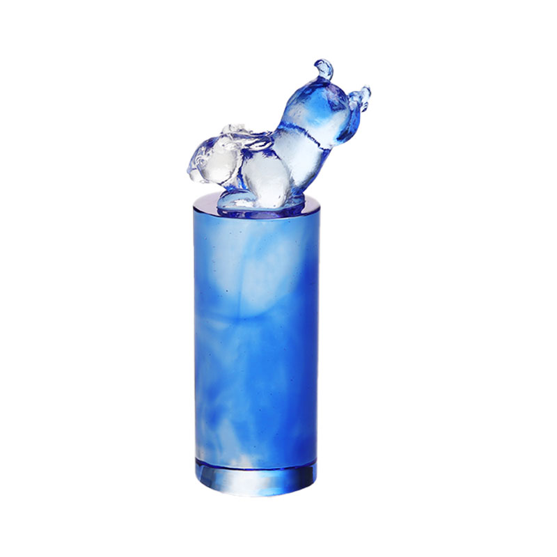 Tampon de sceau de verre en verre de lapin de zodiaque chinois