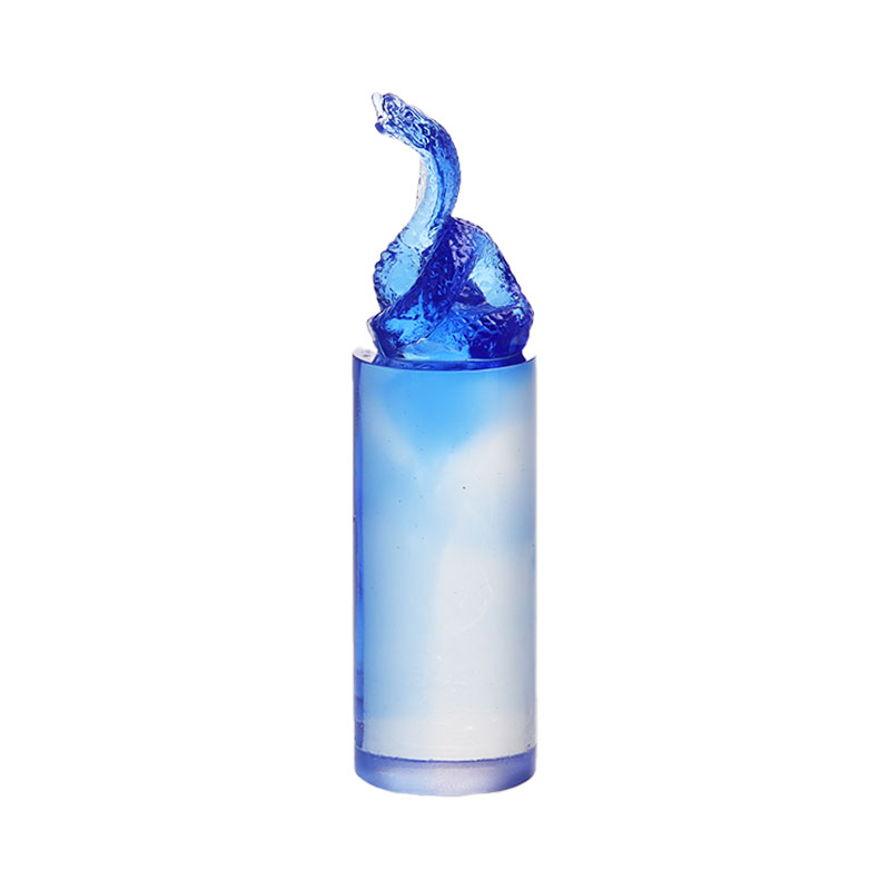 Tampon de joint en verre cristallin de serpent zodiaque chinois