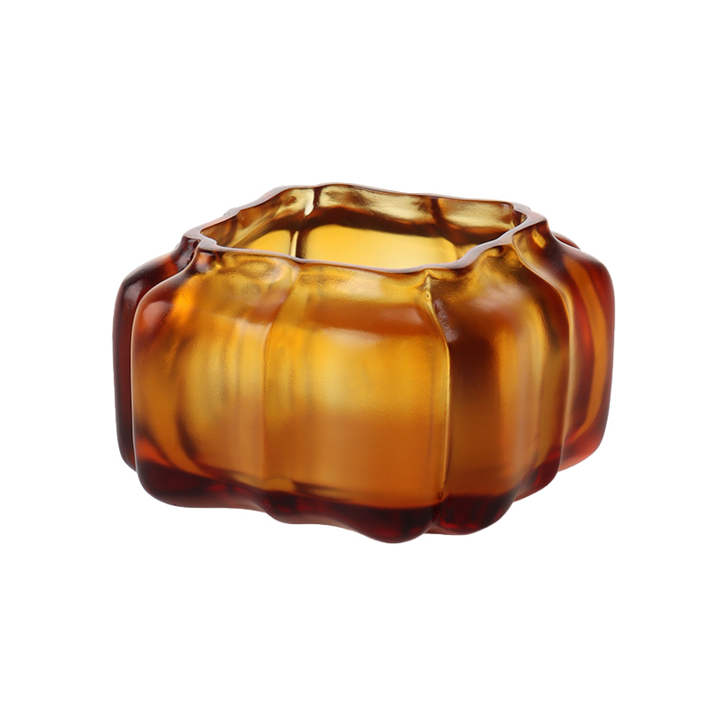 Pot d'eau en forme de citrouille en verre en cristal violet