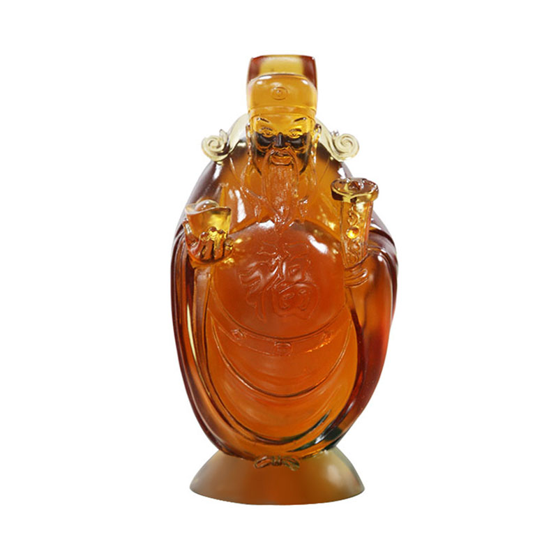 Ornements en verre du Dieu de la Richesse