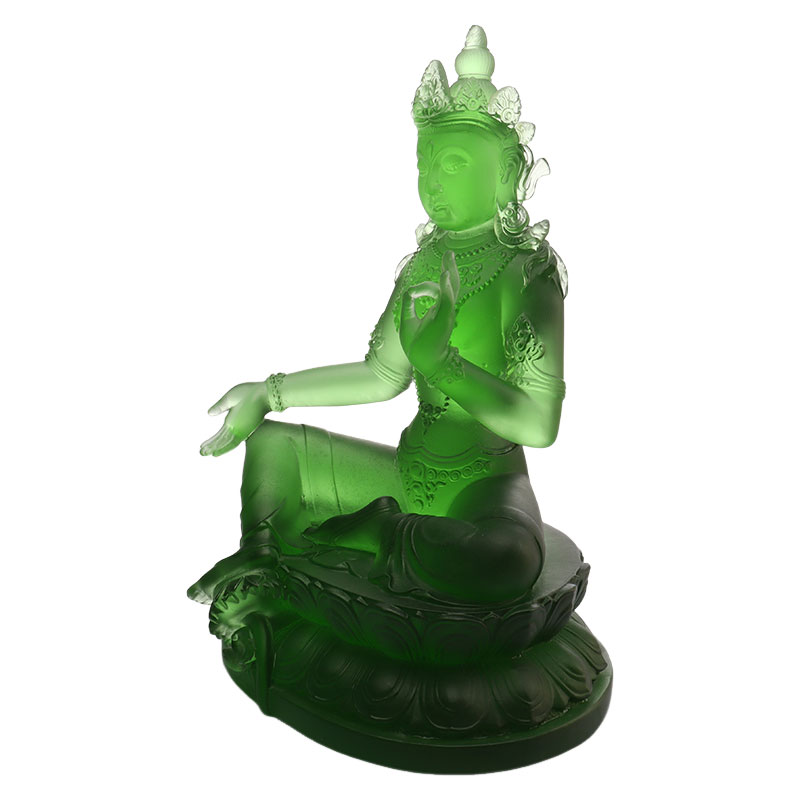 Syamatara, statues vertes de verre de Tara