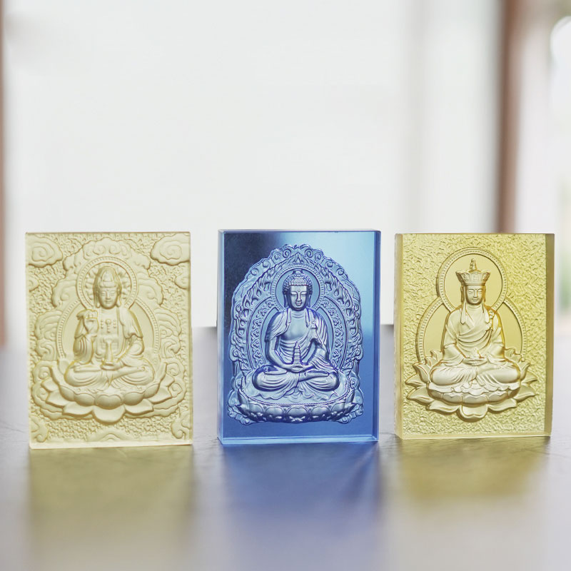 Briques en Glace Bleu Clair du Bouddha du Médecin