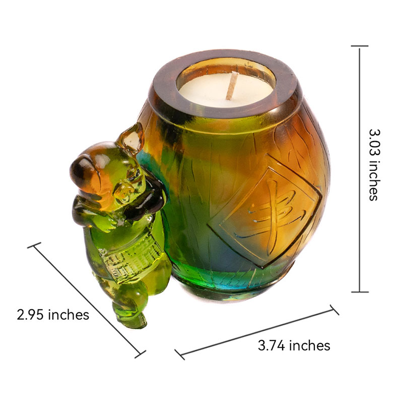 Adorable porcelet – Ensemble de bougeoirs en verre dégradé fabriqués à la main