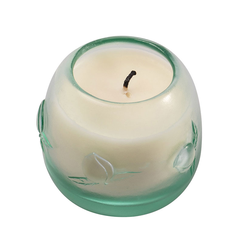 Coupe bougie motif longévité en forme de pêche